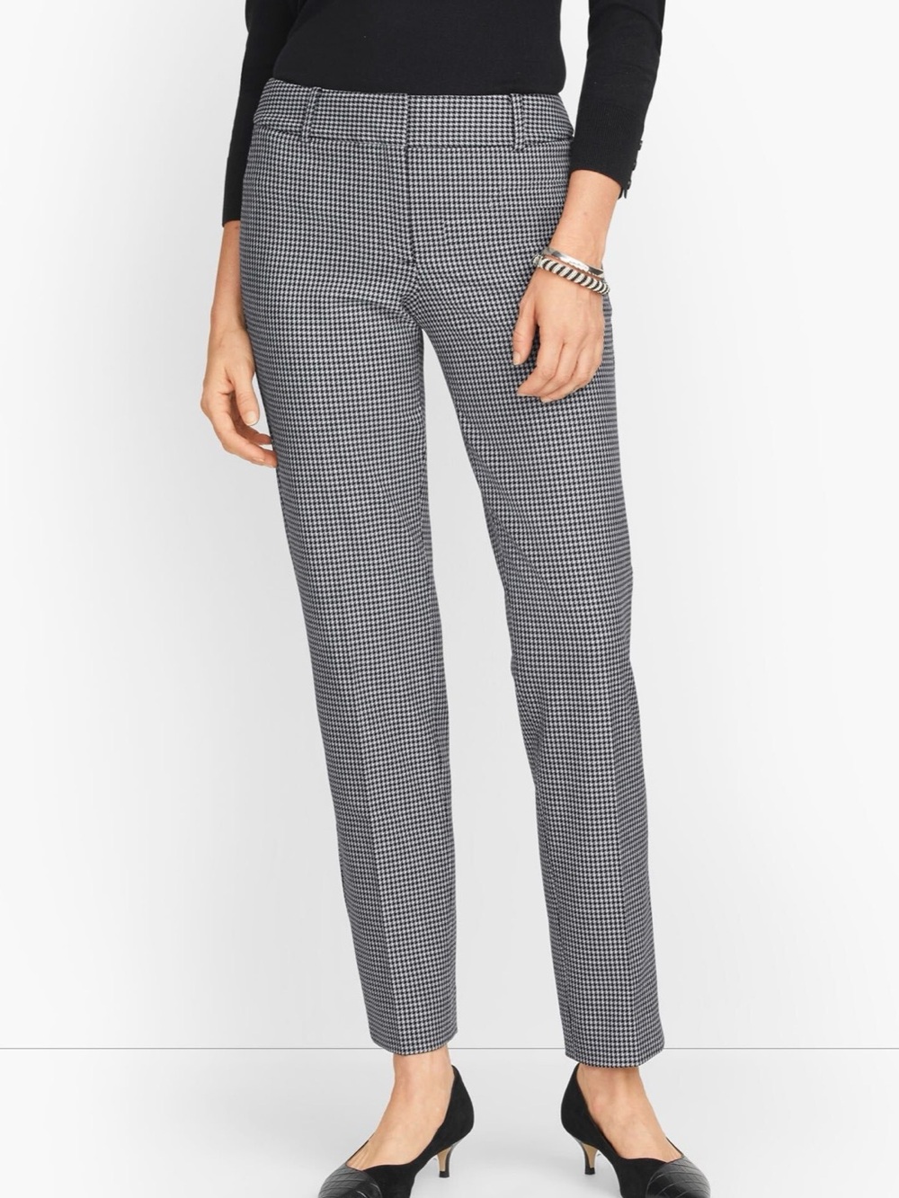 Talbots Hampshire Ankle Houndstooth Pants - Size 12 Petite